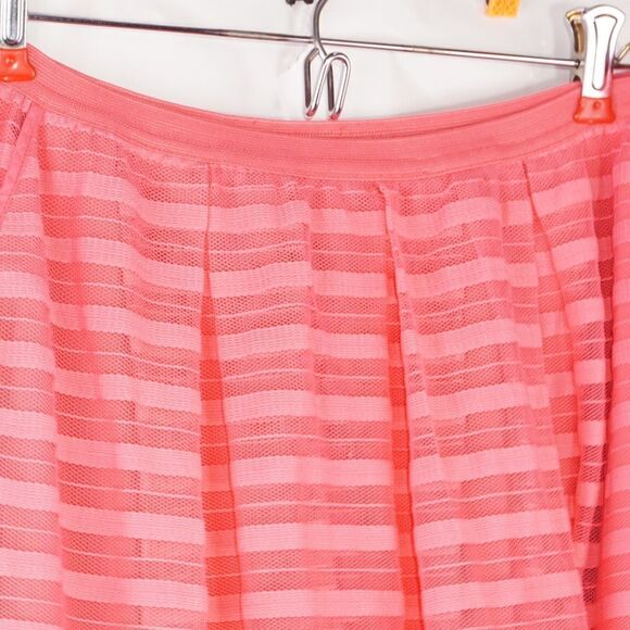 ANTHROPOLOGIE Maeve Coral Layered Midi Skirt, Sz 6 - Picture 2 of 5